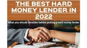 The Best Hard Money Lender in 2022