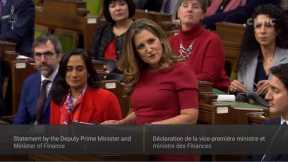 Finance Minister Chrystia Freeland delivers the 2023 fall economic statement – November 21, 2023
