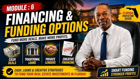 Module: 6 How Florida Real Estate Investors Finance Deals (Cash, Hard Money & Creative Funding)