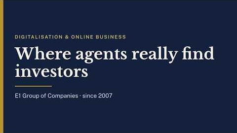 How to find real estate investors: where they are and how to stay in touch | E1